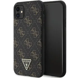 Guess 4G Triangle Metal Logo Case pro iPhone 11 / XR - černý