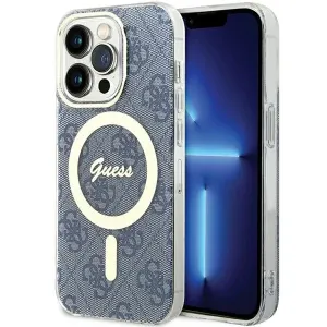 Pouzdro Guess IML 4G MagSafe pro iPhone 15 Pro Max - modré