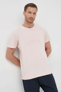 Bavlněné tričko Guess růžová barva, s aplikací #3626306