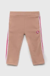 Dětské bavlněné kalhoty Guess růžová barva, s aplikací #5625109