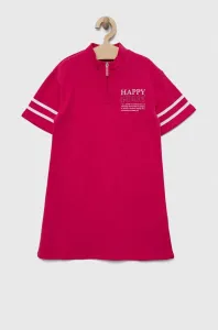 Dětské bavlněné šaty Guess růžová barva, mini #5912054