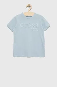 Dětské bavlněné tričko Guess s aplikací