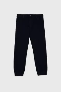 Dětské kalhoty Guess tmavomodrá barva, hladké #4558187