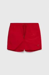 Dětské plavkové šortky Guess červená barva