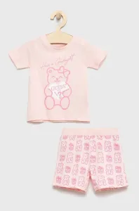 Dětské pyžamo Guess růžová barva, s potiskem #2018128