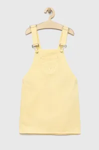 Dětské riflové šaty Guess žlutá barva, mini #5034603