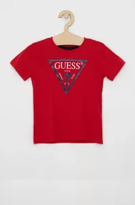 Dětské tričko Guess červená barva, melanžové #1955452