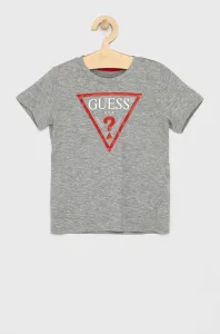 Dětské tričko Guess šedá barva, melanžové #1955453