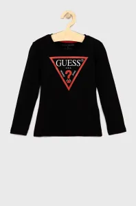 Dětské tričko s dlouhým rukávem Guess černá barva, s potiskem #5656304