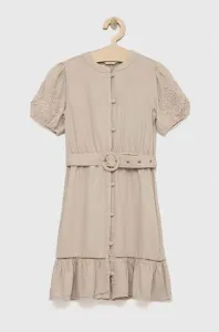 Dívčí šaty Guess béžová barva, mini #4958352