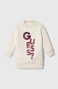Dívčí šaty Guess béžová barva, mini #5971959
