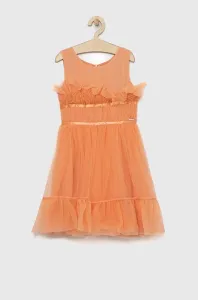 Dívčí šaty Guess oranžová barva, mini #5308736