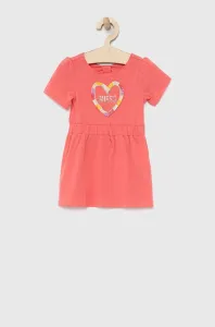 Dívčí šaty Guess růžová barva, mini #5049704