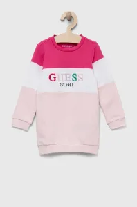 Dívčí šaty Guess růžová barva, mini #5911663