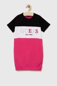Dívčí šaty Guess růžová barva, mini #6087653