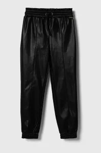 Kalhoty Guess černá barva, hladké