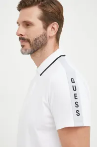 Polo tričko Guess ES SS PAUL bílá barva, s aplikací, M2YP25 KARS0