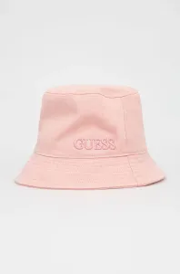 Bavlněná čepice Guess růžová barva