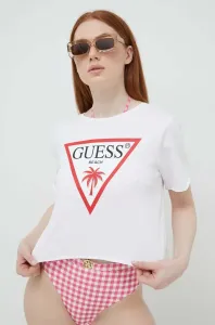 Bavlněné tričko Guess bílá barva, E02I01 JA914