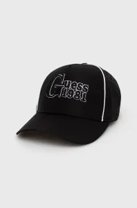 Čepice Guess černá barva, s aplikací