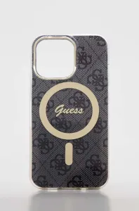 Guess GUBPP13LH4EACSK Case + Wireless Charger Apple iPhone 13 Pro black hard case 4G Print MagSafe