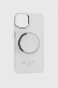 Guess GUHMP14SHTRMS Apple iPhone 14 silver hard case Metal Outline Magsafe