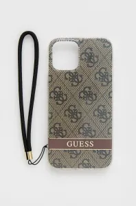 Kryt Guess GUOHCP12MH4STW iPhone 12/12 Pro brown hardcase 4G Print Strap (GUOHCP12MH4STW)