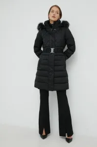Péřová bunda Guess dámská, černá barva, zimní