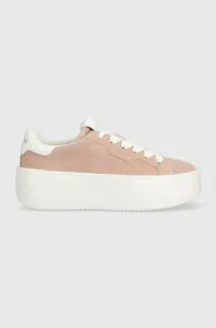 Semišové sneakers boty Guess MARILYN růžová barva, FL6MRI SUE12 #4350526