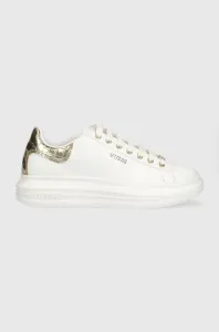Kožené sneakers boty Guess Vibo bílá barva