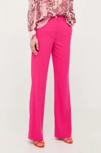 Kalhoty Guess dámské, růžová barva, jednoduché, high waist #5411022