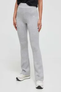 Kalhoty Guess dámské, šedá barva, hladké #5738567