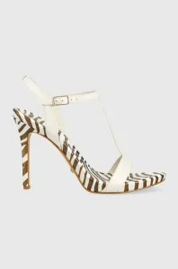 Kožené sandály Guess FACY bílá barva, FL6FAC LEA03 #4908412