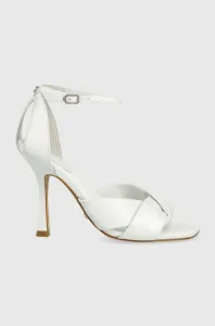 Kožené sandály Guess HYSON bílá barva, FL6HYS LEA03 #4986821