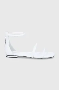 Kožené sandály Guess Sabelle dámské, bílá barva