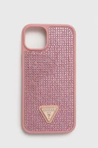 Pouzdro Guess Rhinestone Triangle pro iPhone 14 Plus - růžové