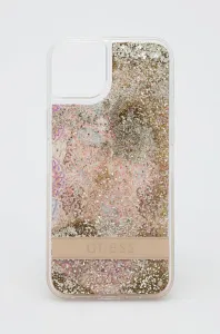 Pouzdro Guess Paisley Liquid Glitter pro iPhone 14 Plus - zlaté