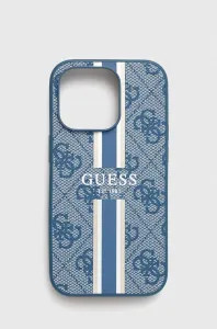 Pouzdro Guess 4G Printed Stripes MagSafe pro iPhone 14 Pro - modré