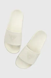 Pantofle Guess GUESS BEACH SLIPPERS dámské, bílá barva, E3GZ12 BB00F #6038610