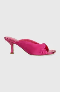 Pantofle Guess RINAH2 dámské, růžová barva, na malém podpatku, FL6R2H SAT03 #4685955