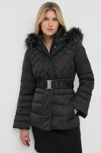 Péřová bunda Guess dámská, černá barva, zimní #5668627
