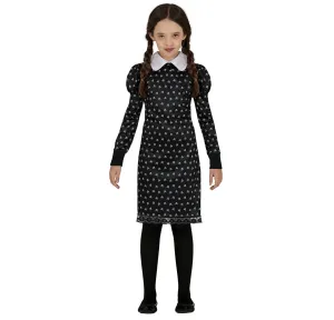 Guirca Dívčí kostým - Wednesday šaty s potiskem Velikost - děti: S