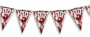Guirca Banner vlajky - Halloween krvavé otisky rukou 300 cm