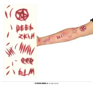 Guirca Sada nalepovacích tetování - Démon 30 x 14 cm