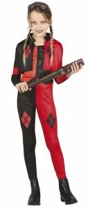 Guirca Dívčí kostým - Harley Quinn červeno/černý Velikost - děti: L
