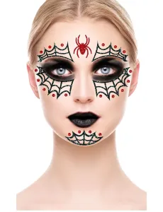 Guirca Tetování na obličej - Pavučina, glitrovaná