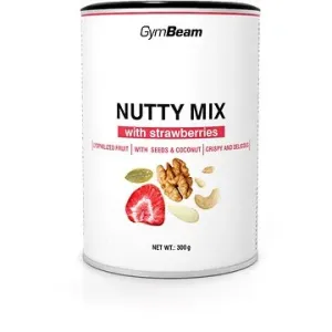 GymBeam Nutty Mix s jahodami 300g