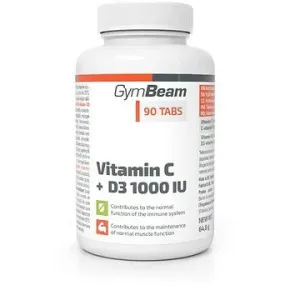 GymBeam Vitamín C + D3 1000 IU, 90 tab