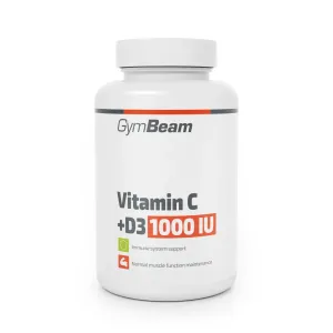GymBeam Vitamín C + D3 1000 IU, 90 tab