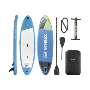 Stand Up Paddleboard nafukovací 105 kg světle modrý dvoukomorový 302 x 81 x 38 cm - Vodní sporty Gymrex